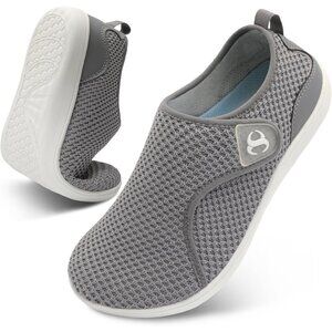 👑Women's Comfortable Walking Shoes Grey Breathable Sneakers Closed Toe Pull On